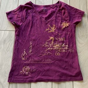 Chaps large women’s purple short sleeve shirt